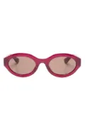 Gucci Eyewear oval-frame sunglasses - Red