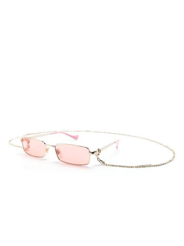 Gucci Eyewear スクエアフレーム サングラス | ゴールドトーン Gucci Eyewear スクエアフレーム サングラス | ゴールドトーン
