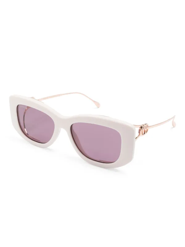 GUCCI GGサングラス ピンク Gucci Eyewear ダブルG バタフライフレーム サングラス | ピンク