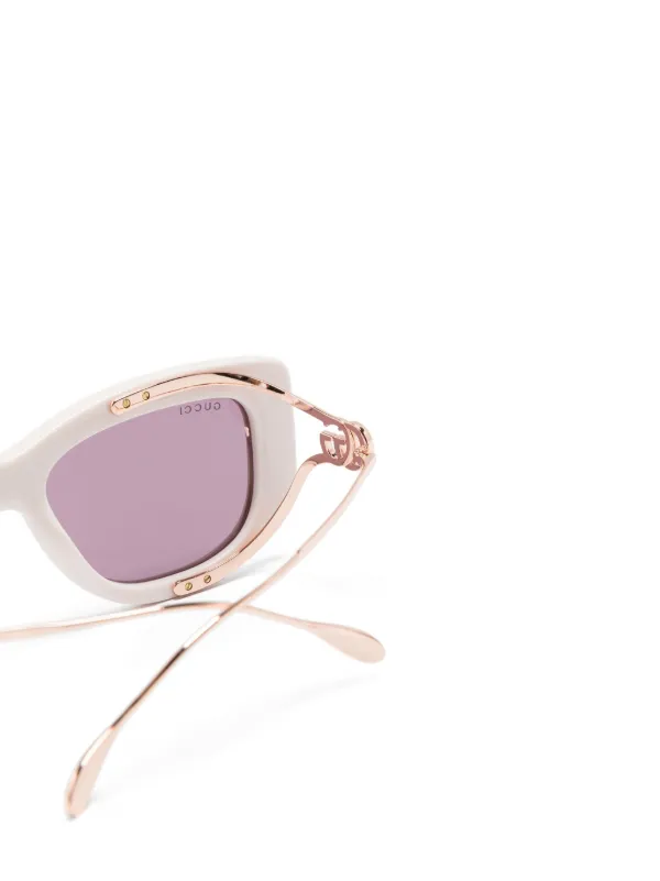 Gucci Eyewear Gafas De Sol Double G Con Montura Mariposa Rosa