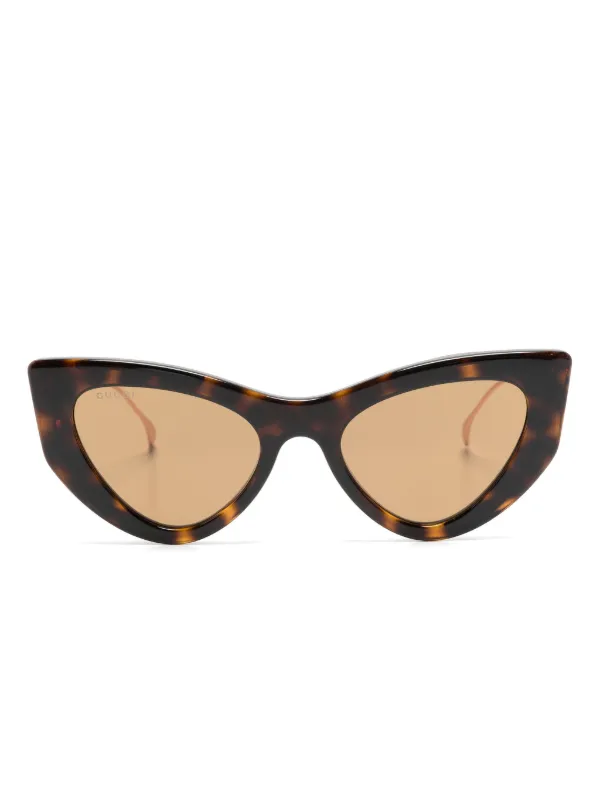 GUCCI トータスシェル キャットアイサングラス