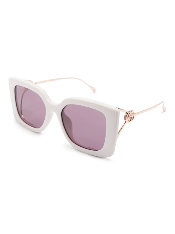 Gucci Eyewear Double G oversize frame Sunglasses Pink FARFETCH AE