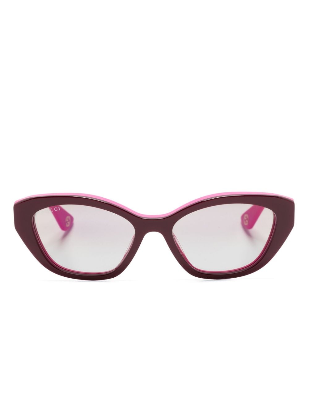 Gucci 猫眼框太阳眼镜 In Purple