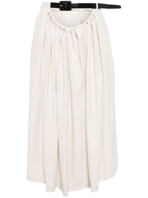 Toga belted twill skirt