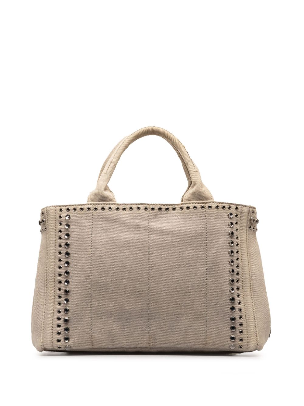 Prada Pre-Owned 2013-2020 Small Canapa Bijoux satchel - Beige