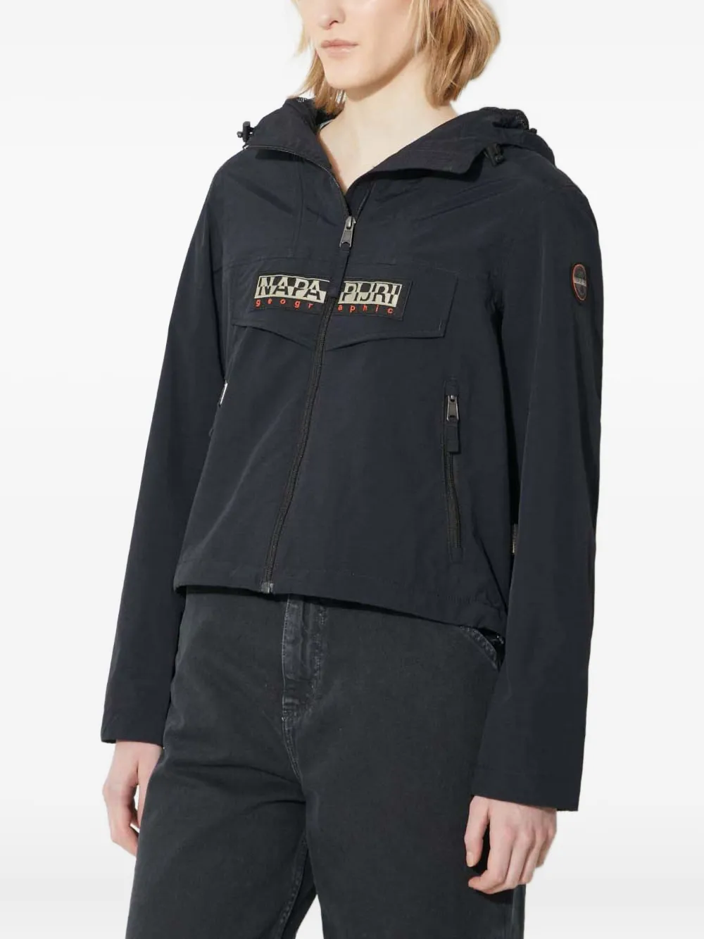 Napapijri Rainforest Hooded Jacket In Animal Print