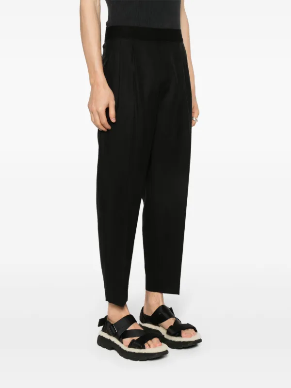 Neil Barrett Tapered Darted Trousers | Black | FARFETCH JO