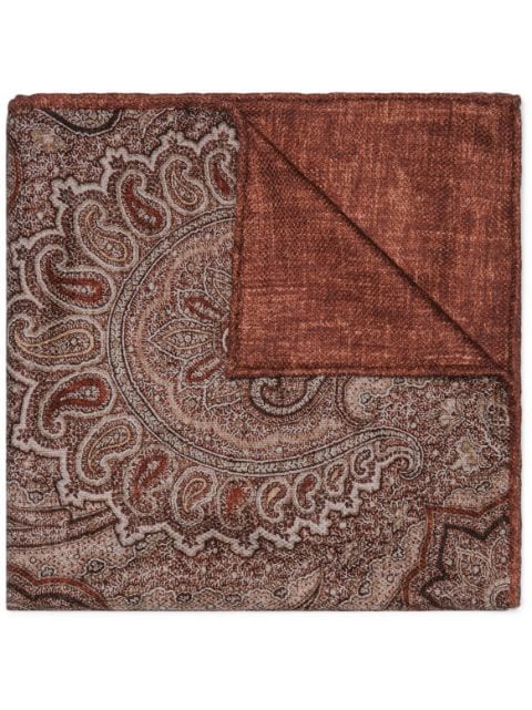 Brunello Cucinelli paisley-pattern silk pocket scarf