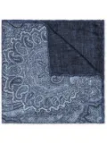 Brunello Cucinelli silk pocket square - Blue