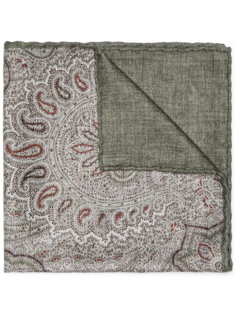 Brunello Cucinelli paisley-pattern silk pocket scarf