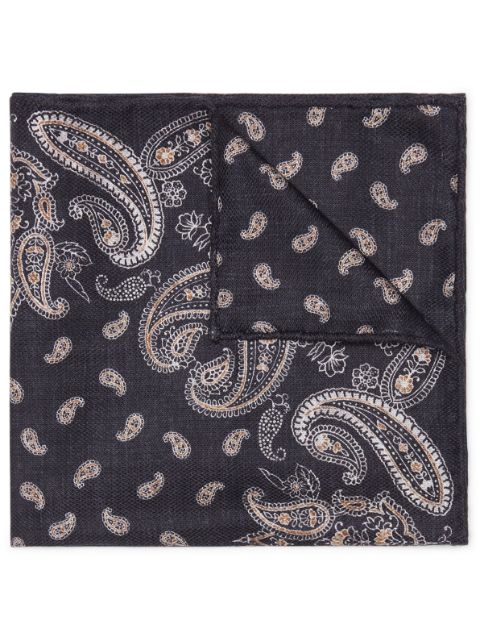 Brunello Cucinelli printed silk pocket square Men