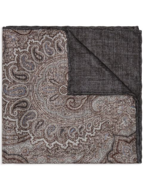 Brunello Cucinelli paisley-pattern silk pocket scarf