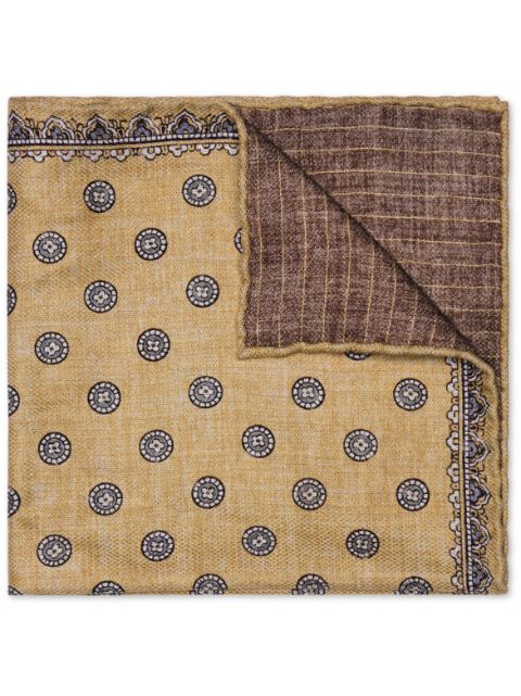 Brunello Cucinelli printed silk pocket square Men