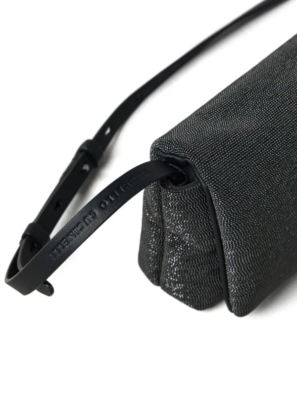 ショルダーバッグ・ポシェット BRUNELLO CUCINELLI BLACK LEATHER CROSSBODY BAG Brunello Cucinelli Black Leather Crossbody Bag | italist