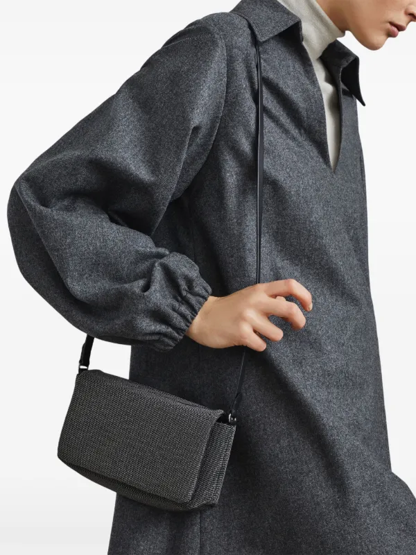 ショルダーバッグ・ポシェット BRUNELLO CUCINELLI BLACK LEATHER CROSSBODY BAG Brunello Cucinelli Black Leather Crossbody Bag | italist