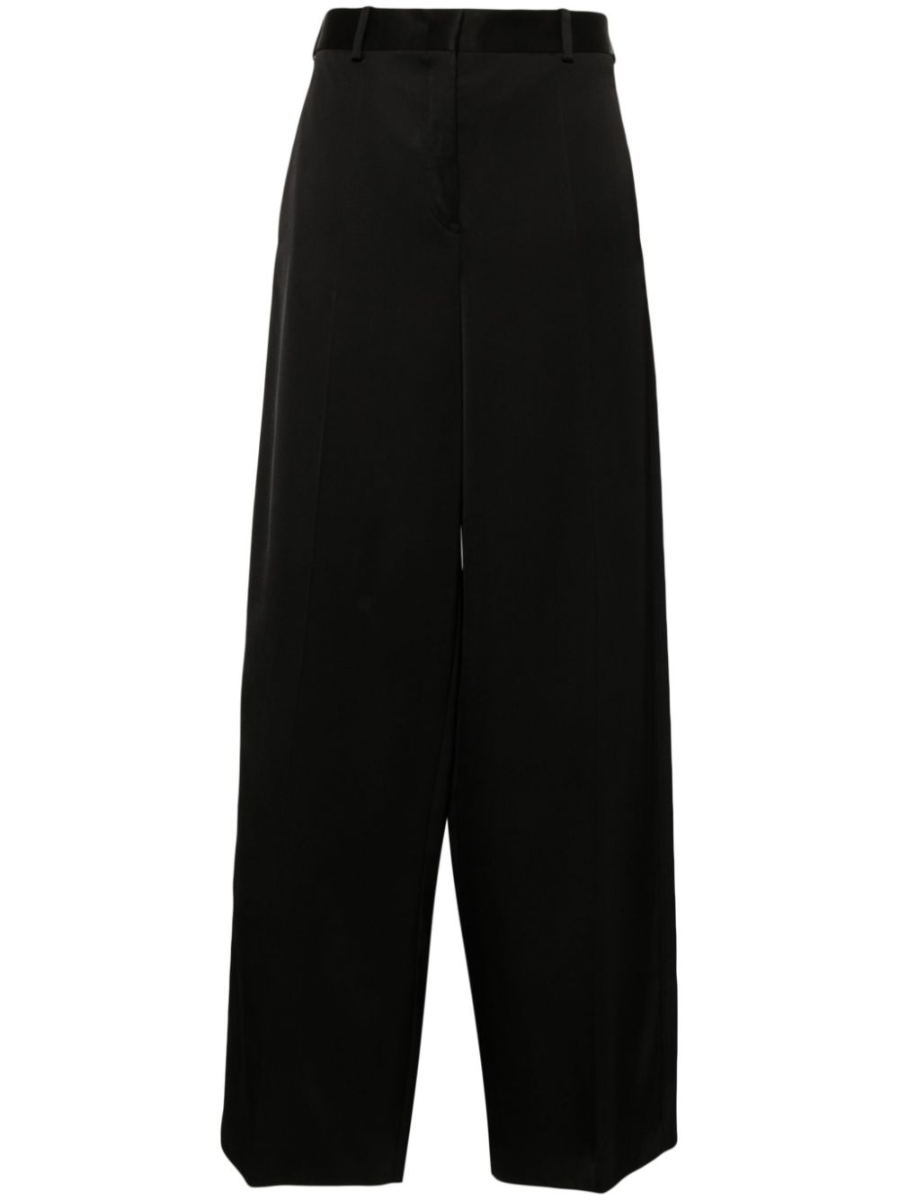 pressed-crease palazzo pants