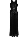 Saint Laurent tulle wrap maxi dress - Black