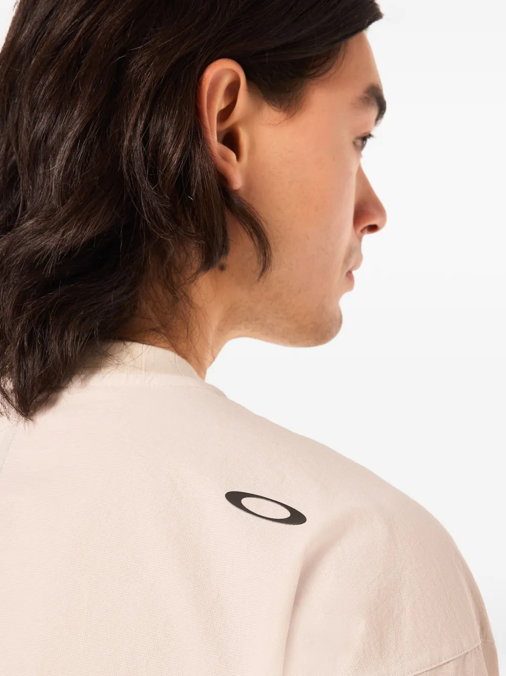 Oakley Long Sleeve Crew Neck Sweater With Patch In Neutral