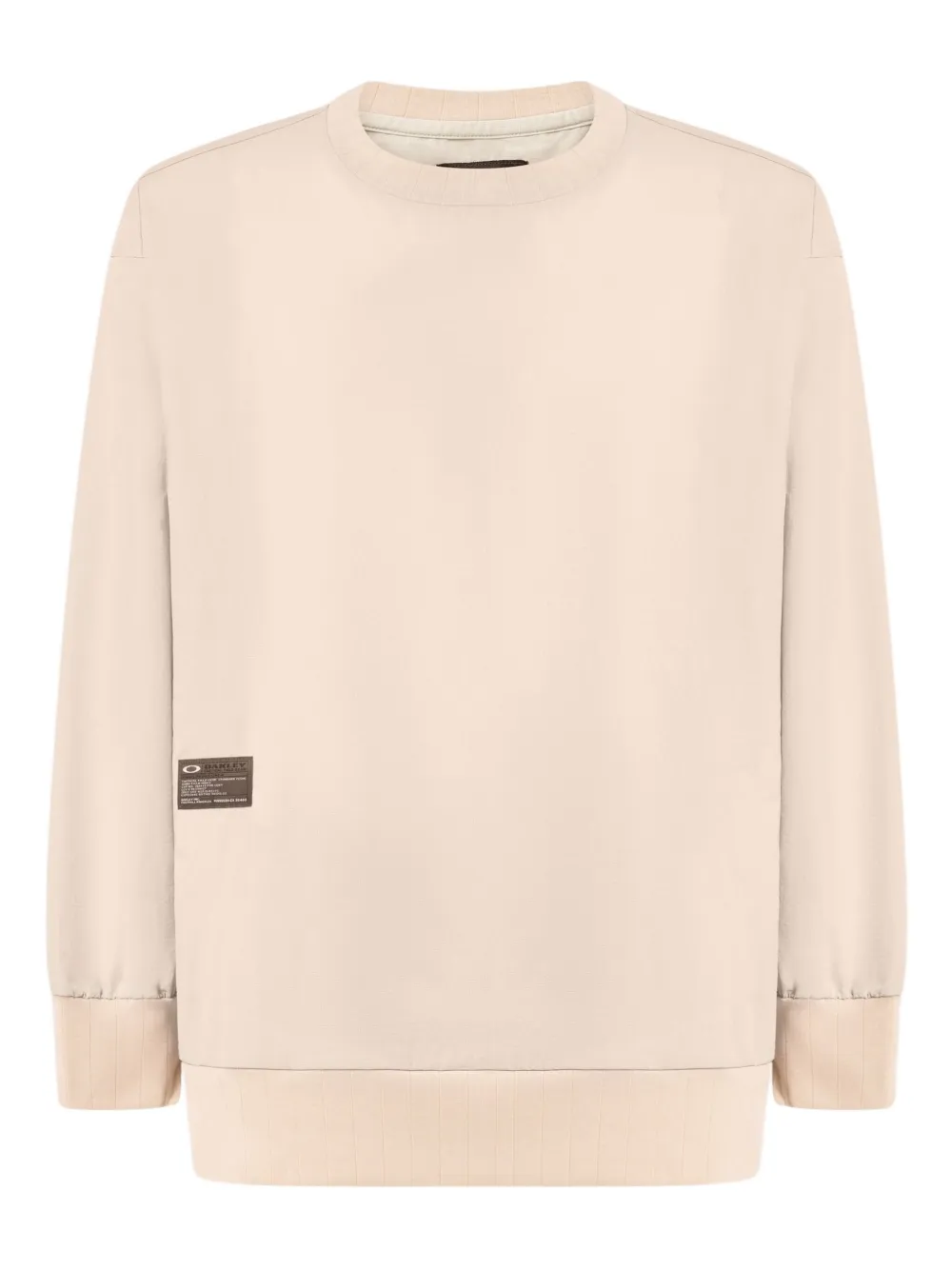 Oakley Long Sleeve Crew Neck Sweater With Patch In Neutral