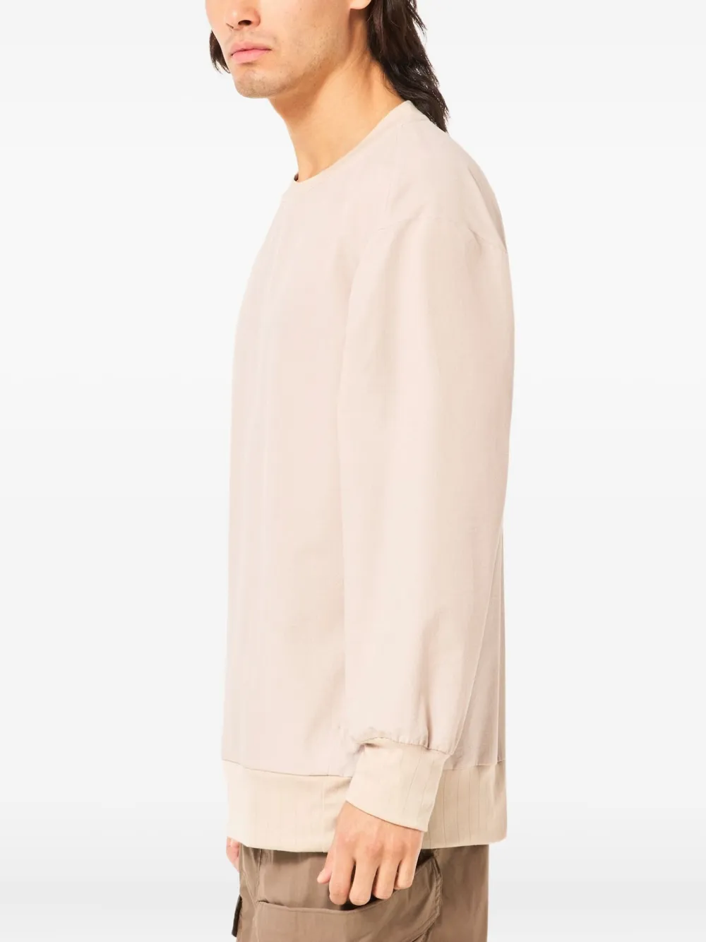 Oakley Long Sleeve Crew Neck Sweater With Patch In Neutral