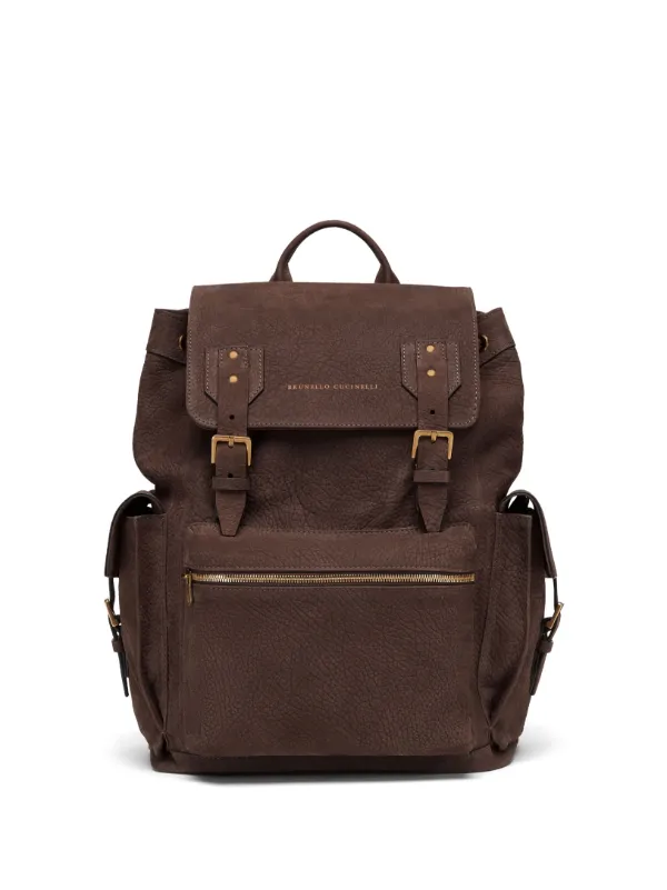 Brunello Cucinelli レザーバックパック | ブラウン | FARFETCH JP