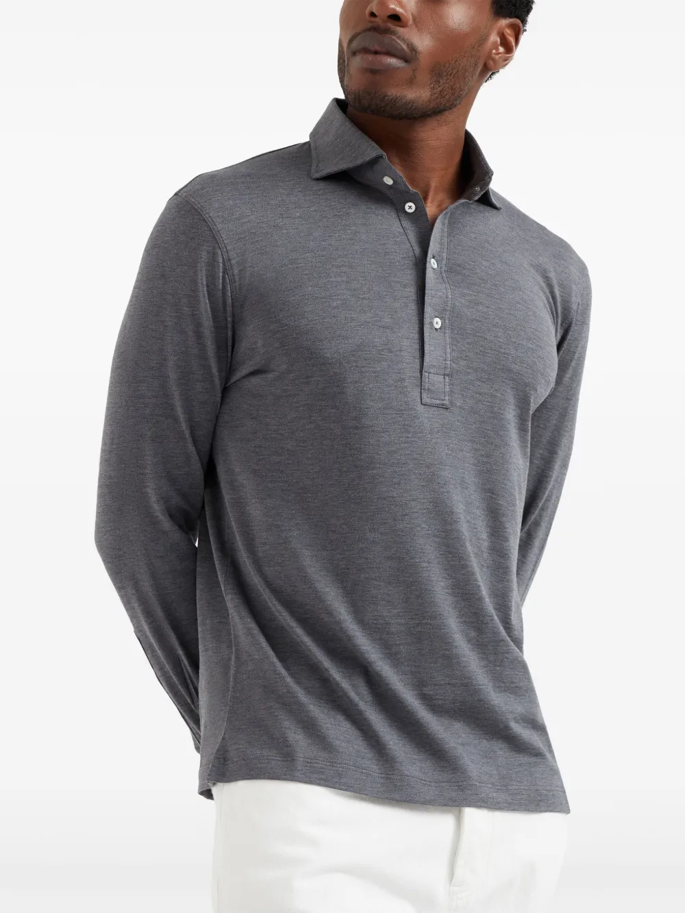 Brunello Cucinelli Katoenen poloshirt Grijs