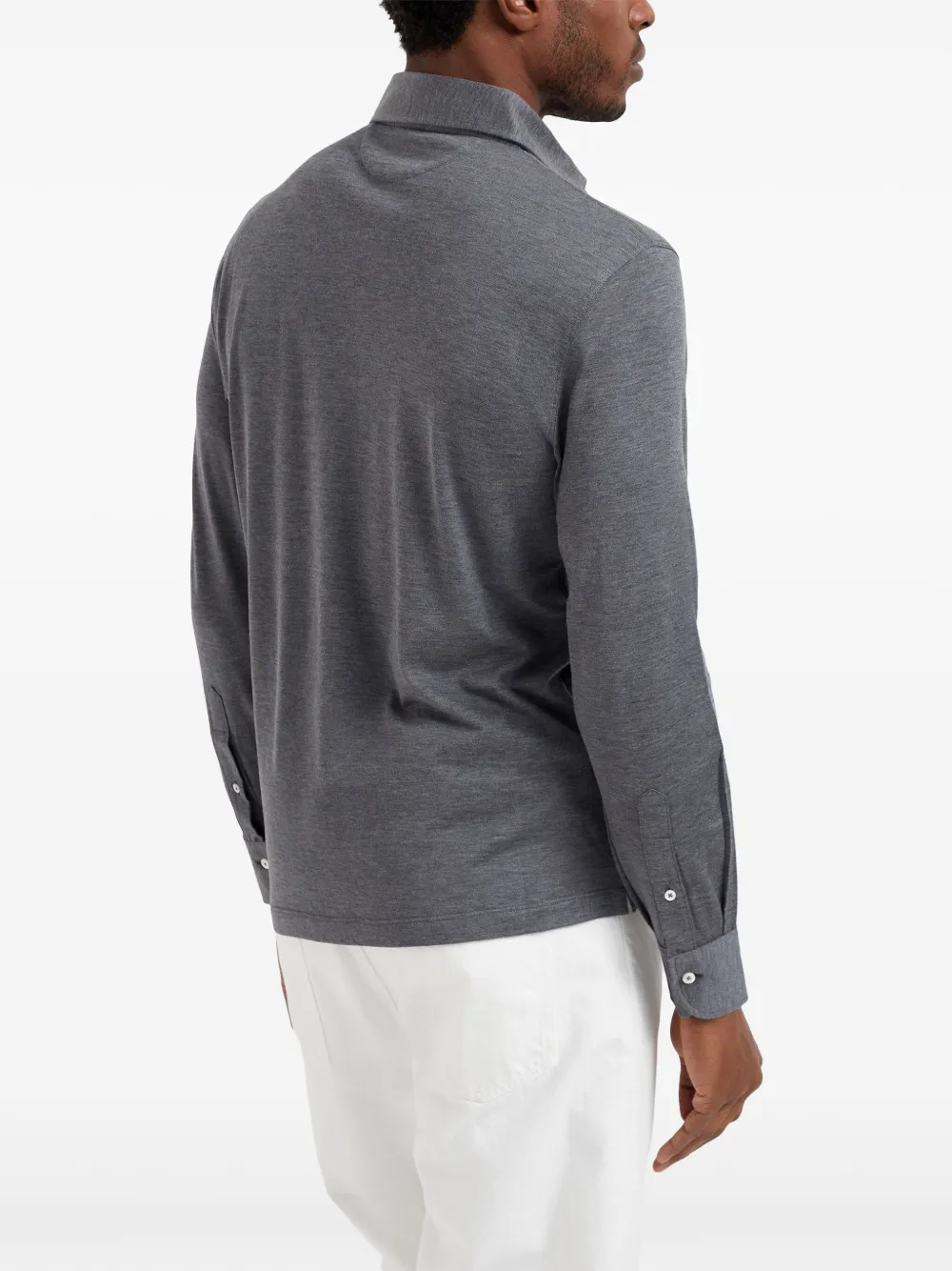 Brunello Cucinelli Katoenen poloshirt Grijs