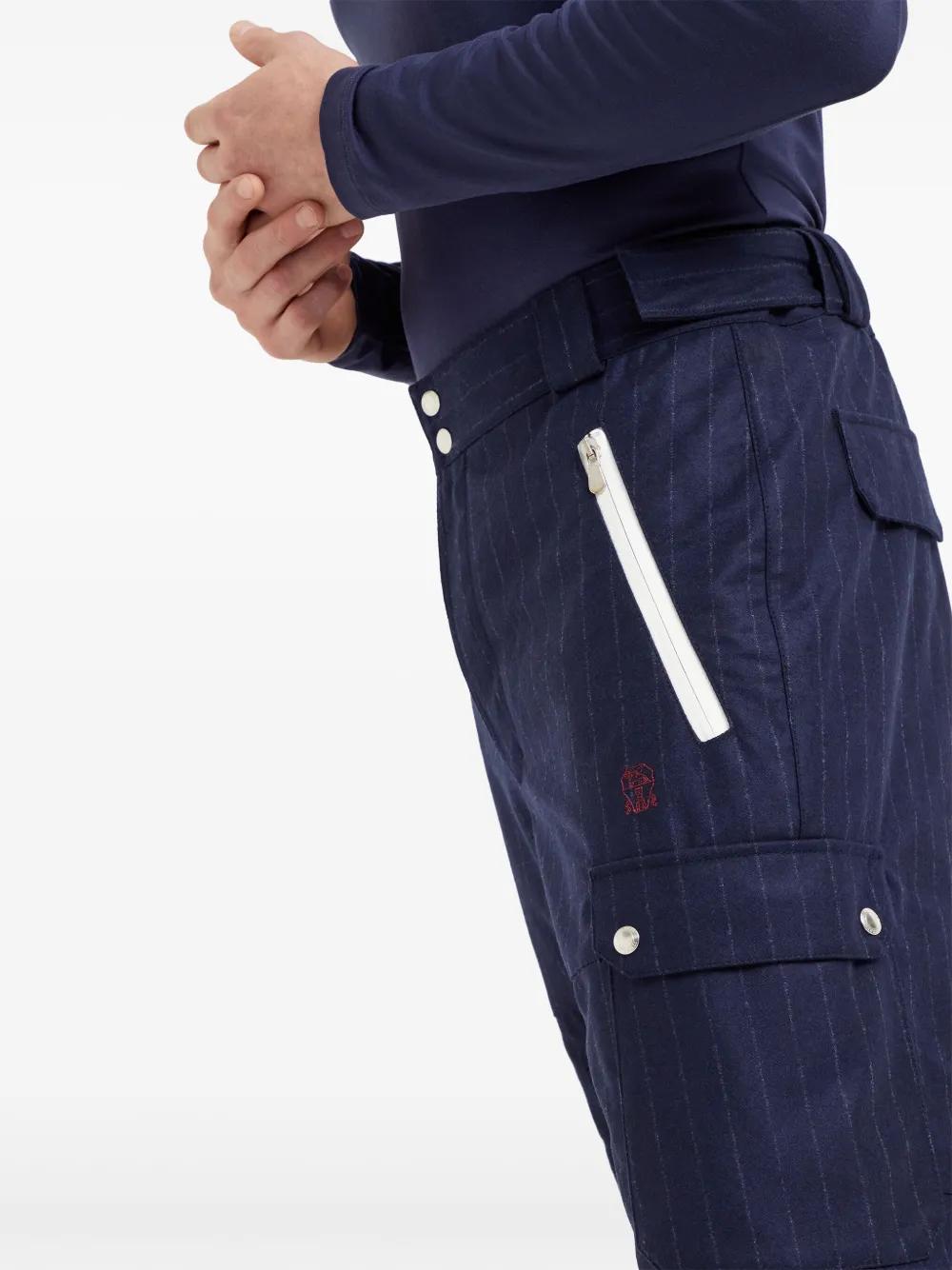 Brunello Cucinelli Mountain gewatteerde broek Blauw