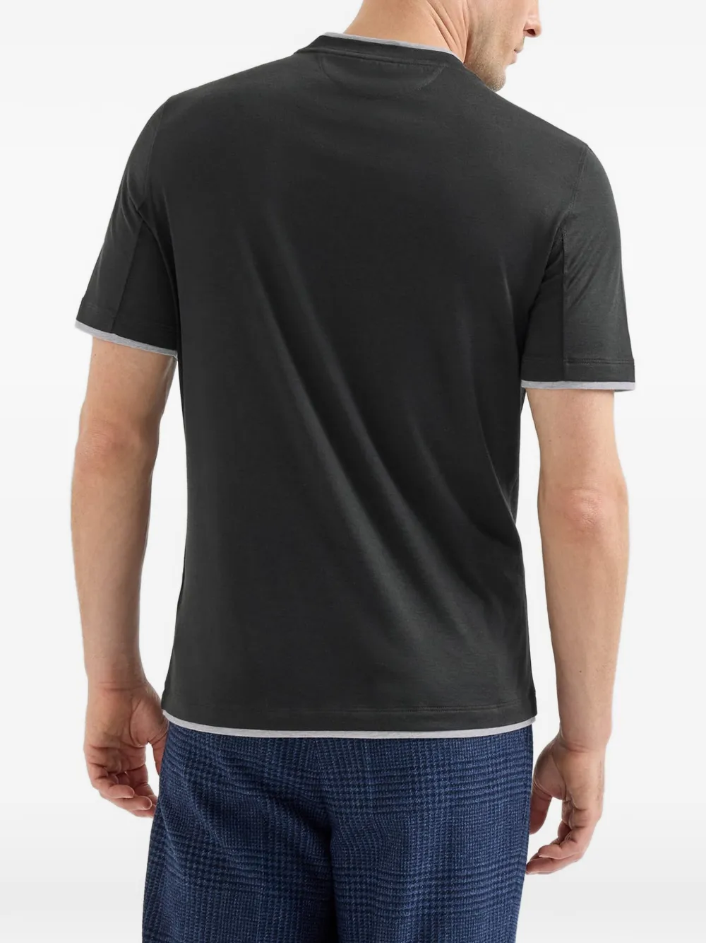 Brunello Cucinelli T-shirt met gelaagd detail Zwart