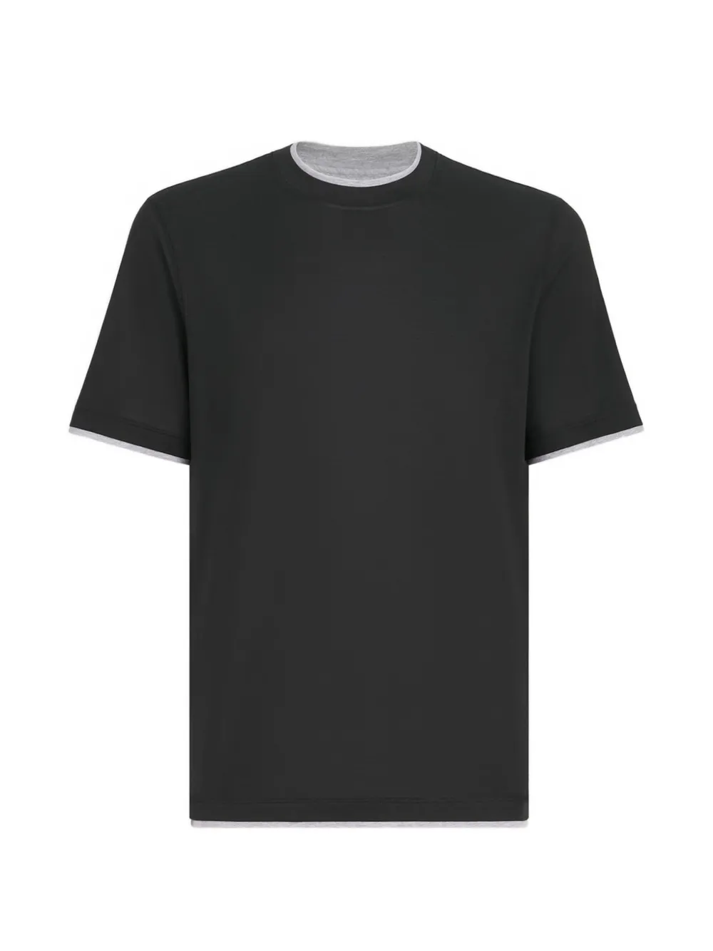 Brunello Cucinelli T-shirt met gelaagd detail Zwart