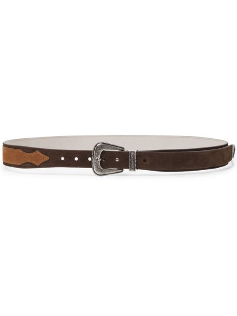 Brunello Cucinelli engraved-buckle leather belt Men