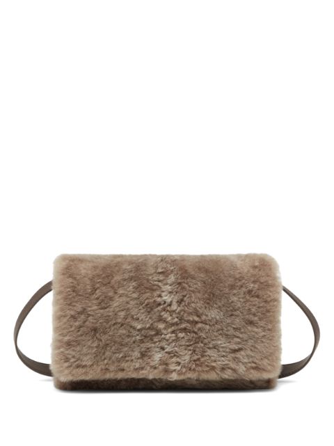 Brunello Cucinelli shearling cross body bag Women