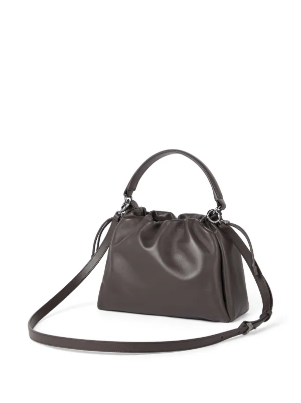 ハンドバッグ Brunello Cucinelli Mellow Bucket Leather Handbag With Monili Brunello Cucinelli Mellow Monili Small Bucket Bag | Sendegaro IE