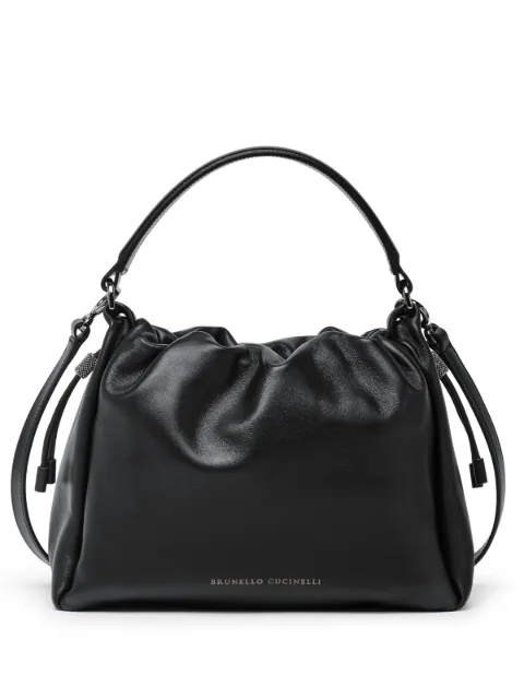 Brunello Cucinelli small Mellow leather bucket bag MBGPD3610C101 - 0