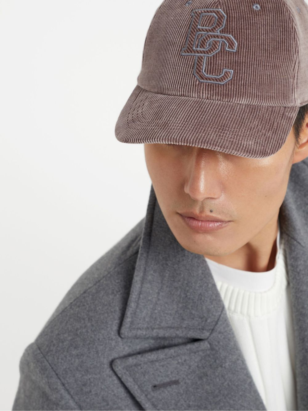 Brunello Cucinelli monogram-embroidered cap Men