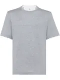 Brunello Cucinelli contrasting-trim jersey T-shirt - Grey