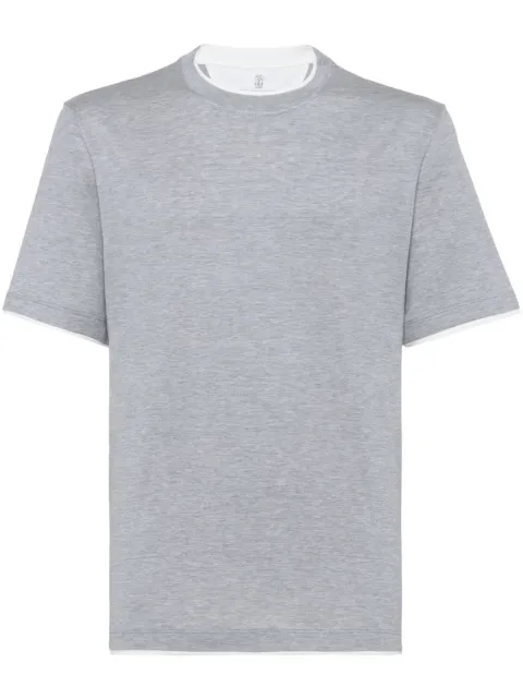 Brunello Cucinelli playera con ribete en contraste