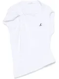 Jade Cropper logo-embroidered top - White