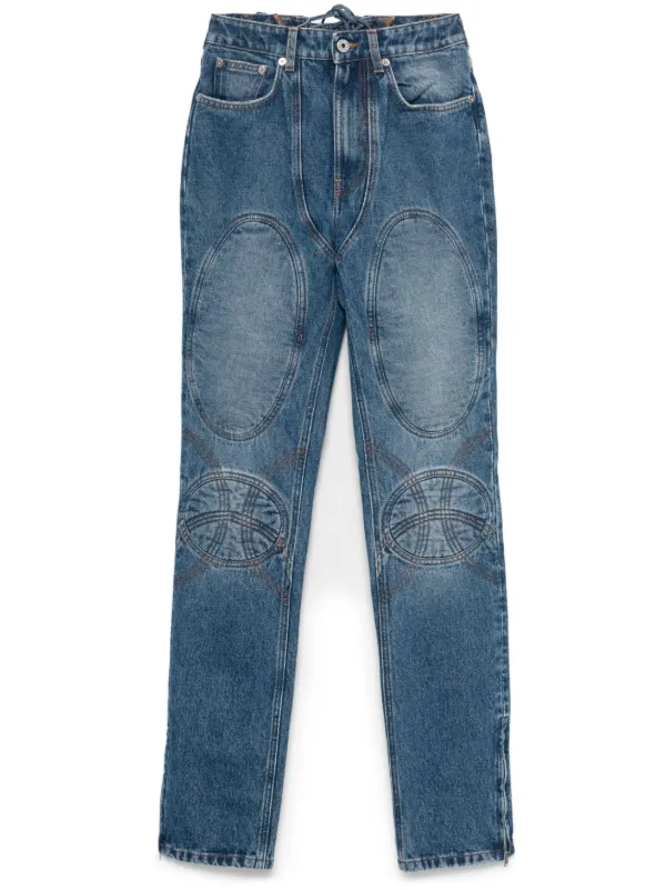 Jean Paul Gaultier lace-up Detail Jeans | Blue | FARFETCH
