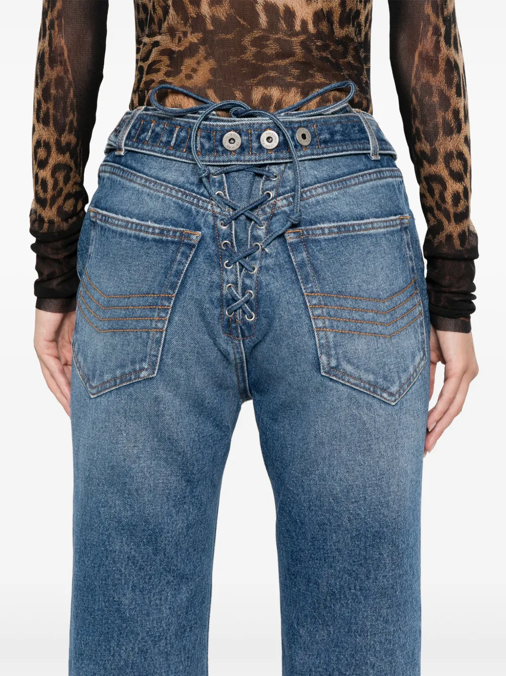 Jean Paul Gaultier Jeans Con Lacci | Blu | FARFETCH IT