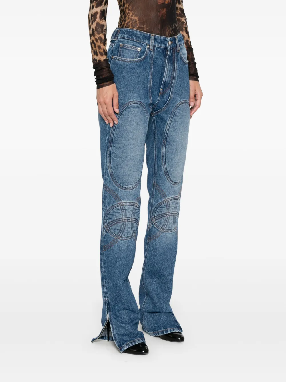 Jean Paul Gaultier Jeans con lacci