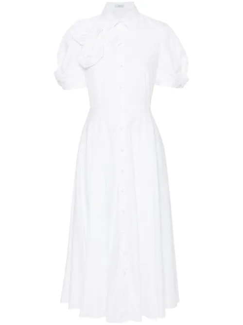Robe-chemise mi-longue à appliqué rose - ERDEM - Modalova