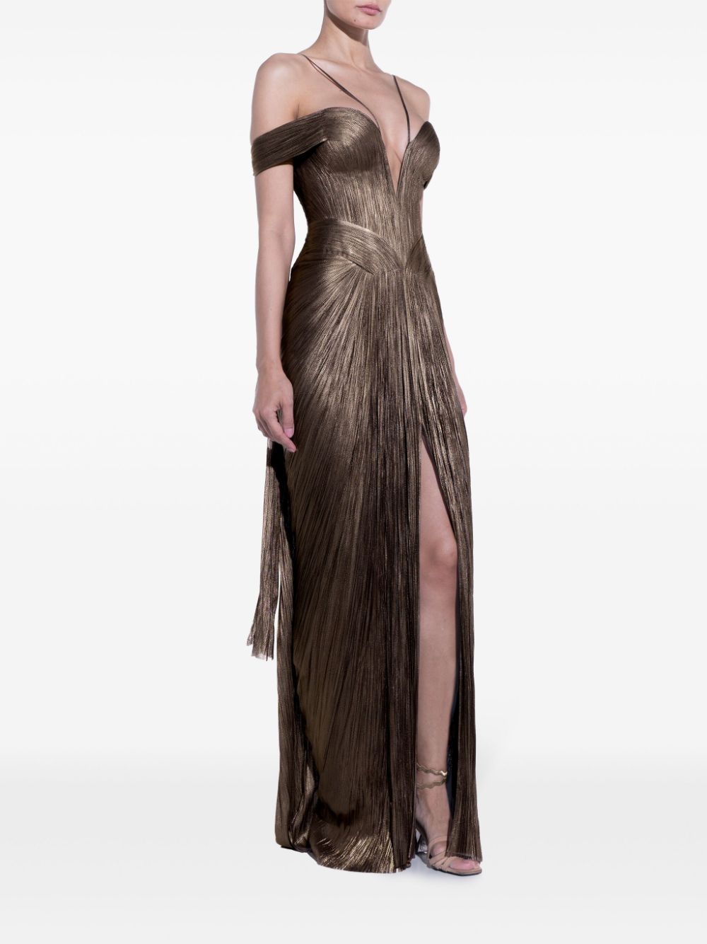 Shop Maria Lucia Hohan Tia Gown In 褐色