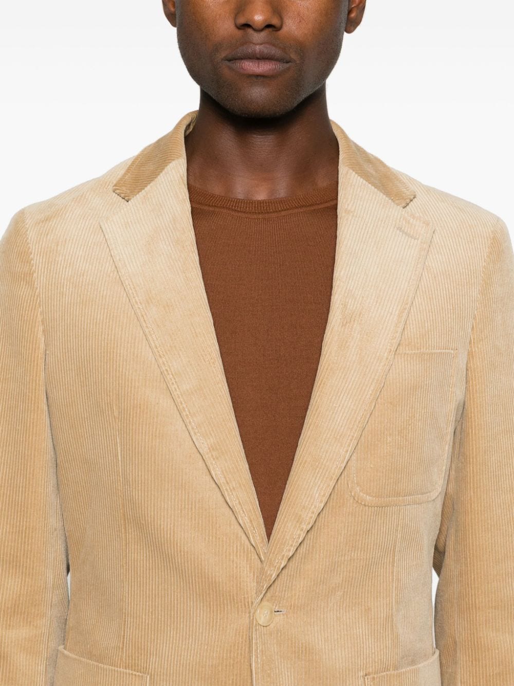 Shop Fursac Corduroy Blazer In Neutrals