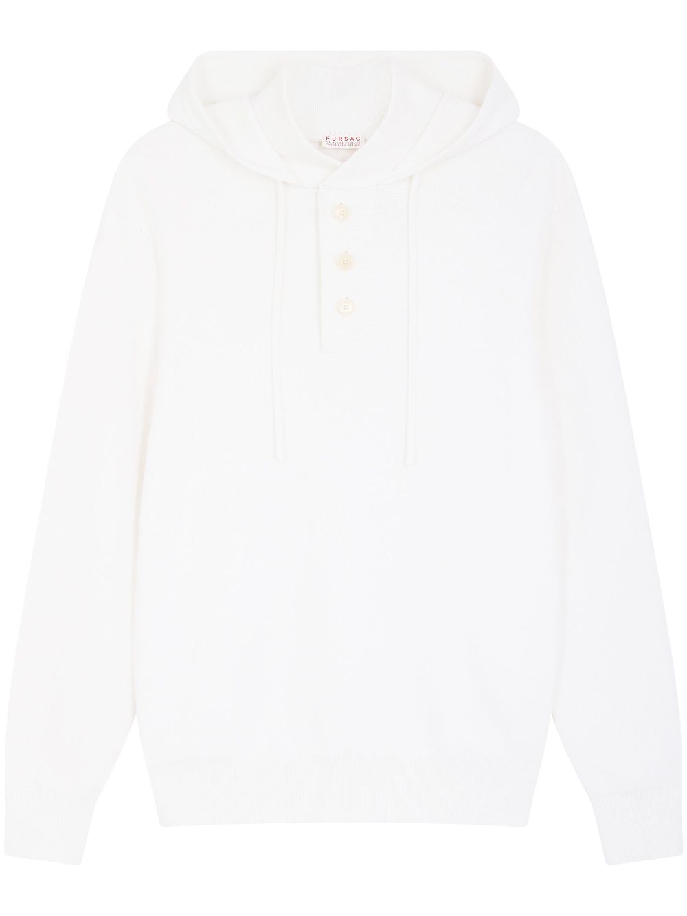 FURSAC fine-knit brushed hoodie - Neutrals