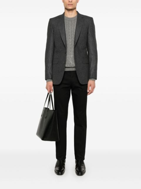 mélange-effect blazer