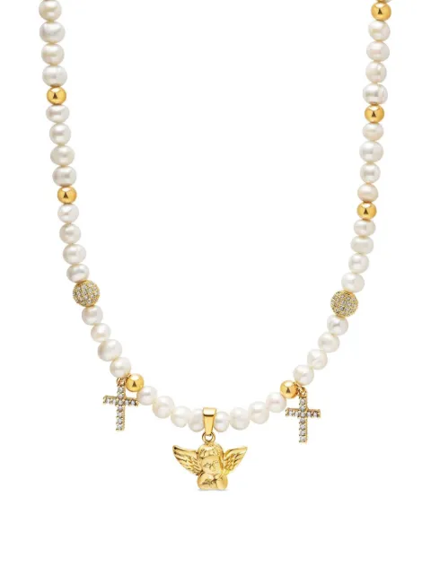 Nialaya Jewelry freshwater-pearl charm necklace