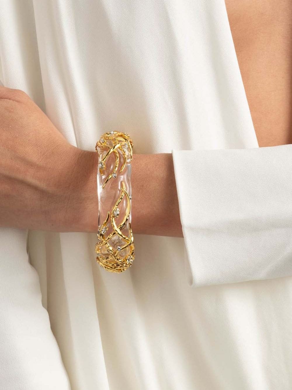 Alexis Bittar Armband verfraaid met kristallen - Wit