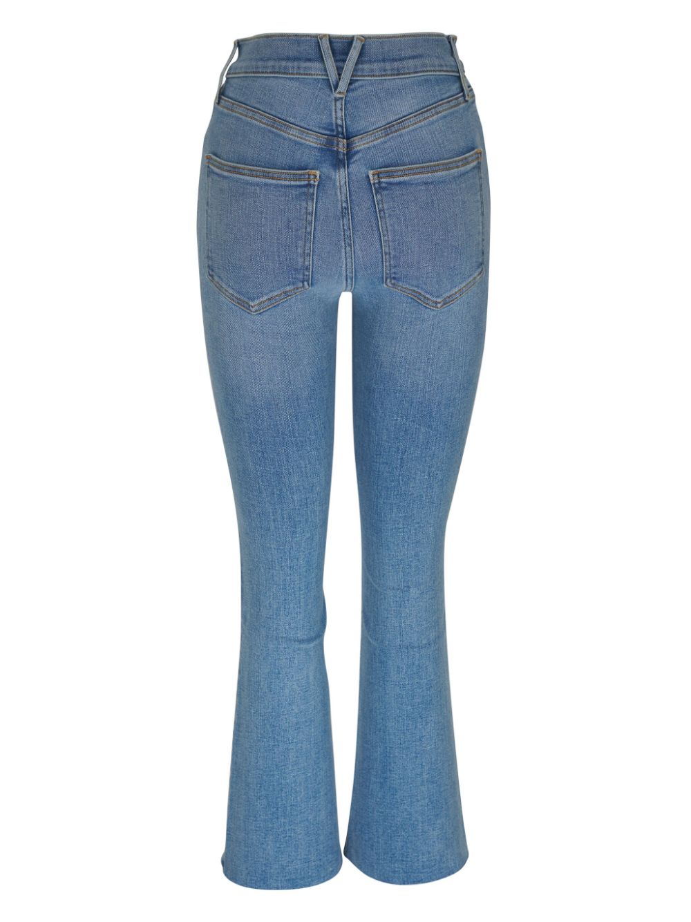 Shop Veronica Beard High-rise Flared Jeans In Blue