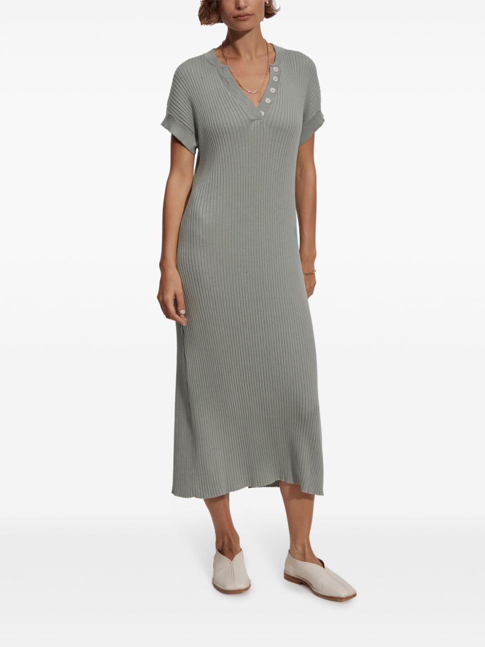 Varley Aria knit midi dress - Groen